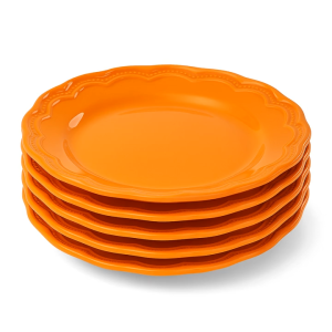 Melamine Dinner Plates - 6pcs x 9" inch (23CM) Dinnerware Dishes Set for Indoor and Outdoor Use Break-resistant and Lightweight