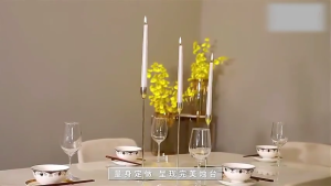 Retro Artistic Golden Candle Holders Nordic Candlestick for Wedding Christmas Banquet Decoration