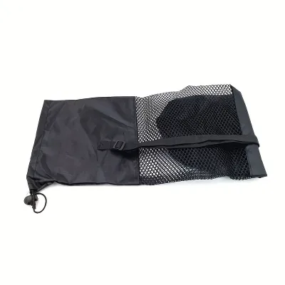 1 Breathable Yoga Mat Storage Mesh Bag - Durable Oxford Fabric Black with Shoulder Strap Perfect for Everyday Use and Fitness Enthusiasts