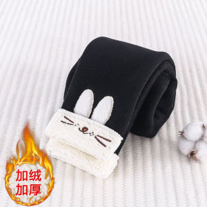 Thickened Fleece Lined Winter Trousers for Girls Baby Warm All-In-One Velvet Winter Outfit Long Pants Base Layer Pants