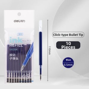 deli | Retractable Quick-Drying ST Bullet Tip Gel Pen Refill 0.5mm