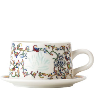 XIYUANJI | Delicate Ceramic Coffee Cup and Saucer Set for Ladies