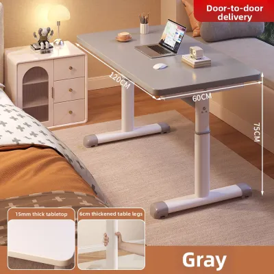 FWTDF | Ergonomic Height Adjustable Computer Desk Simple Modern Style Mobile Office Desk Student Bedroom Small Table Work Station