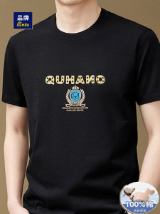 Áo Thun Nam Tay Ngắn Mùa Hè 100% Cotton Nguyên Chất Cổ Tròn Thường Ngày Cao Cấp Áo Thun Nam Tay Lửng in Họa Tiết Thời Trang