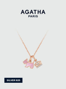 AGATHA | Dog Necklace with Snow Crown Charm Pendant