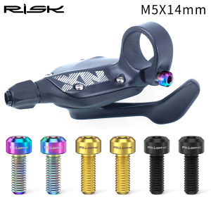 Risk M5x14mm Derailleur Lever FIxing Bolts MTB Bicycle Shifter Fixed Screws Lightweight Titanium Alloy Bolt Bike Accessories