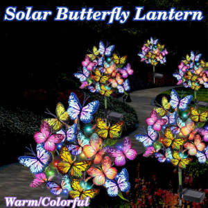 Flower Light Simulated Butterfly Garden Lights Decoration Lawn Lamp Solar Light Outdoor IP55 Waterproof