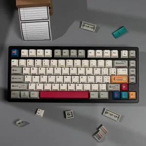 C64 R3 Retro Keycaps Black Side Engraved keycap Cherry Profile Dye sublimation PBT Keycaps For MX Mechanical Keyboard Wooting