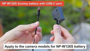 [KingMa] NP-W126 USB Type-C Dummy Battery for FujiFilm Cameras Fujifilm using W126 / W126s type Batteries Suitable for Fujifilm X-H1 X-Pro3X-Pro2 X-T3X-T2X-T30X-S10X-T200X-T100X-E3X-A7X-A5X-E4X100VX100F Cameras