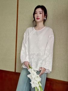 JK&JS | Áo Sơ Mi Dài Tay Thoáng Khí Cotton Thêu