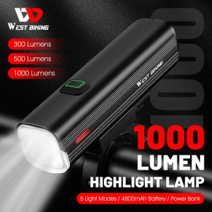 Tây đi xe đạp 1000lm vỏ nhôm đèn xe đạp đèn LED có thể sạc lại bằng USB Đèn Pin chất lượng ánh sáng cao đèn đầu xe đạp đèn chiếu phía trước chống nước cho xe đạp phụ kiện