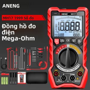 Máy Đo Vạn Năng Kỹ Thuật Số ANENG MH17 Máy Đo Điện Trở Cách Điện Đo Điện Áp AC/DC Đo Điốt Đo Tần Số 19999 Số Đếm Dụng Cụ Kiểm Tra Điện Cho Thợ Điện