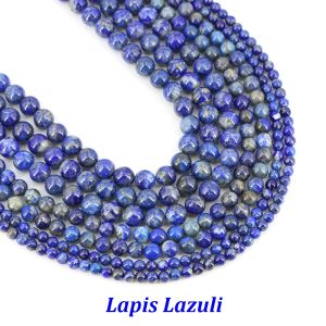 4 6 8 10mm Natural White Fossil Stone Beads Crystal Loose Spacer Round Gems for Jewelry Making Accessories DIY Crafts Wholesale