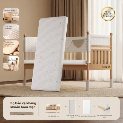 NIUBEIER | Nôi Gỗ Nguyên Khối Không Khoảng Cách Mở Rộng