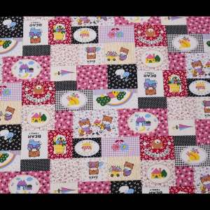 ผ้าคอตต้อนทีซี Cotton TC ลายควิลท์ ดอกไม้ ตุ๊กตา 44 นิ้ว ผ้าเมตร ผ้าหลา