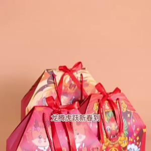 🇸🇬 Ready Stock 1 Pc CNY Paper Gift Bag Mandarin Orange Candy Lucky Bag Fortune Gift Chinese New Year 2025 Red Carrier