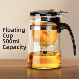 High Borosilicate Glass Filtering Tea Pot