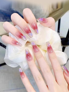 MONLEYTA | Tấm lát móng móng trang trí hình mắt mèo mùa thu đông mới 2025 Móng đeo tay dài vừa phải cao cấp hoàn thiện