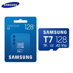 Original Samsung T7 microSDXC UHS-I Memory Card A2 V30 Up to 170MB/s TF Card 128GB 256GB 512GB 1TB 2TB for Phone Drone Game Console