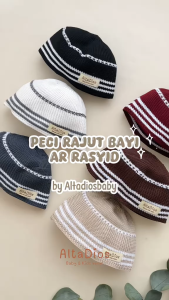 [Altadiosbaby] Kado AR RASYID Peci Bayi Rajut Premium | Peci Anak Laki-laki | Kopiah Newborn | Songkok Bayi | Kupluk Bayi Laki-laki | Kopyah Anak | Peci Bayi Laki-laki 0-6 Bulan 6-12 Bulan 1 Tahun | Kopeah | Peci Anak Rajut | Baju Aqiqah Akikah Bayi