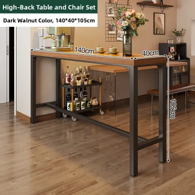 Modern Minimalist Home Balcony Bar Table Combination High Table Counter Top against Wall Long Narrow Table for Tea Shop