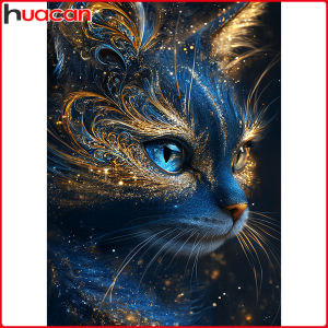 Huacan New Arrivals 2025 Diamond Painting Cat Diamond Embroidery Animal Complete Kit Decorative Paintings