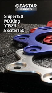 6061-T6 CNC Billet Aluminum Sprocket Cover Pantakip Gear for Sniper 150/Y15ZR/Exciter 150/MX King 150 Red/Blue/Silver EASTARSPEED