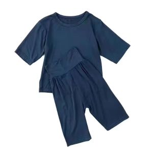 Childrens Pajamas Pure Cotton Modal Summer Thin Womens Homewear Boys Boys and Girls Baby Clothes in Air-Conditioned Room Suit