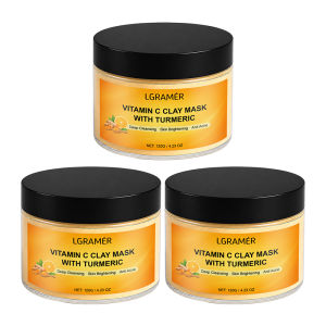 Turmeric Vitamin C Clay Mask Deep Cleansing Oil Control Pore Refining Brightening Mud Mask for Dull OilyRefining Pores120g