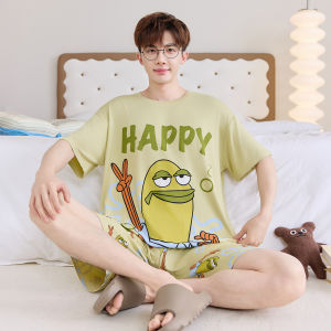 QIANSHUIMILU | Bộ Đồ Ngủ Mỏng Tay Ngắn Cho Bé Trai Mùa Hè Chất Liệu Modal