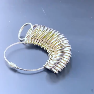 2‑Pcs Silver Metal Ring Sizer Set US Size Finger Sizing Measuring Stick Ring Mandrel Jewelry Making Measurement Tool