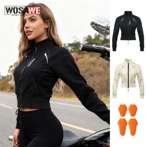 WOSAWE Winter Motorcycle Jacket Women Warm Riding Armor Coat Off-Road Motocross Armor Jacket With CE Protective Pads