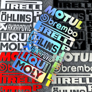 Motorcycle MOTUL AKRAPOVIC Brembo Reflective Sticker Vinyl Wheel Fender Decal