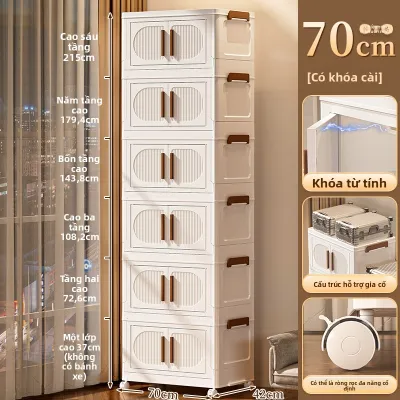 MEIZHUFU | Tủ Lưu Trữ Gấp Dễ Lắp Ráp