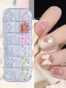 MONLEYTA | Butterfly Knot Nail Art Decorations Diamond Pearl Decorative Patches Small Accessories Manicure Tools Sparkling Nail Artwork