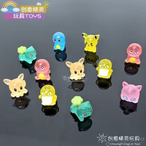 Bandai | Glow-in-the-dark Pokémon DIY accessory cartoon resin decoration desktop creative ornament gift for giving or collecting