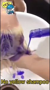 Augeas Purple Shampoo Gray 450 ML Peluntur Kuning Bleaching Level 9 Shampo Silver Anti Yellow