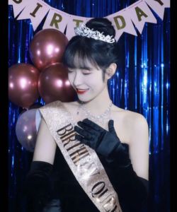 [SG Seller]Birthday Queen Sash  Rhinestone Headband Set - Gold Glitter Birthday Birthday Gifts for Women Birthday Party Supplies