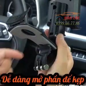 Giá đỡ kẹp điện thoại vô lăng để trên xe hơi ô tô xoay 360 độ chống rυng treo đa điểm trên taplo gương chiếu hậu