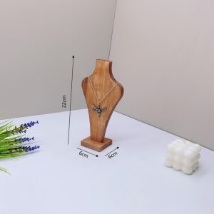 Giá Đỡ Trưng Bày Vòng Cổ Mặt Dây Chuyền Bằng Gỗ Óc Chó Tháo Rời Chưa Sơn Dành Cho Nữ