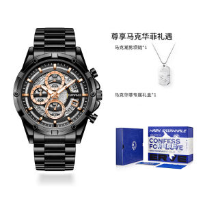 Mechanical Mens Watch Hollow Pointer Design Birthday Gift for Boyfriend Sport Style Calendar Function Quartz Movement