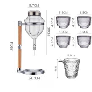 Japanese Style Ice Wine Bottle Drop Drip Type Glass Wine Decanter Japanese Restaurant Professional Sake Brewing Water Valve