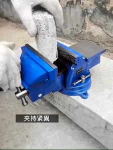 Ragum Meja  Bench Vise/Bench vise heavy duty 3"4"/5"/6"nch With Free Multifuction Vice Jaw Pad / Swivel Table C-Clamp Mount / Table Swivel Bench Vise Clamping Tools / Cast Steel Bench Vise 360°Degree Free Rotation And Easy Release Button - Lazada