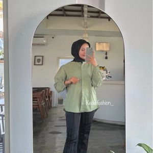 Olivia Blouse Shakilla Premium | Atasan Lengan Balon Bahan Shakilla Premium | Inner Blouse Lengan Balon | Korean Blouse Lengan Puffy