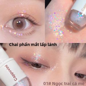 Cappuvini Liquid Eyeshadow One Tear High Gloss Sparkling Brightening Under-Eye Highlight Waterproof Sweat-Proof Single Color Shimmer