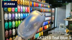 AIKKA AK2218 Teal Blue 3 | Pearl Series | Automotive 2K Car Paint Motor Aerosol Spray Warna Cat Bancuh Kereta DIY 车漆