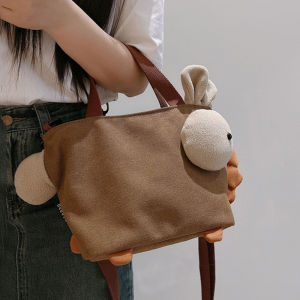 Patchwork Canvas Crossbody Bag Womens Shoulder Bag Casual Simple Style Spring 2025 Youth Daily Use Zipper Closure