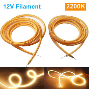 New 12V 600 460mm LED Flexible Ultra Slim Filament Spiral Bulb 2200K Filament Retro Edison Bulb Parts Light Strip Decoration