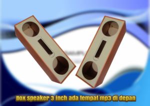 BOX SPEAKER 3INCH 2 LUBANG ADA TEMPAT MP3 BLUETOOTH