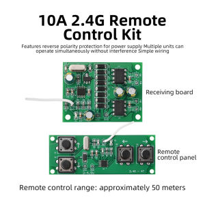 4-Channel 2.4GHz Wireless Remote Control Receiver Board DIY RC Accessories 10A Driver for Drone Toy CarsBoatsTanks DC 3V-4.5V